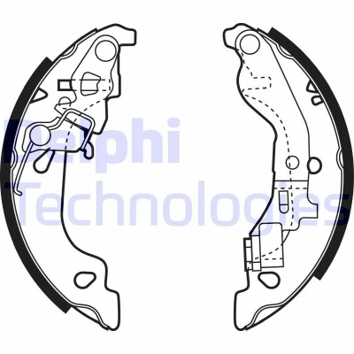 Afbeelding van DELPHI LS1858 Remschoenen 180 32 FIAT: Punto II Hatchback