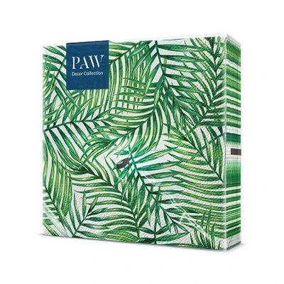 Afbeelding van PAW papieren servetten, 3 laags (33 x 33 cm), 20 stuks, tafelkleed, ideaal voor verjaardagen, open dagen, tuinfeesten, familiefeesten (tropische bladeren)