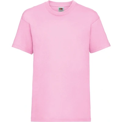 Afbeelding van Fruit Of The Loom Kinder / Kinderen Unisex Valueweight T shirt met korte mouwen (Licht Rose)