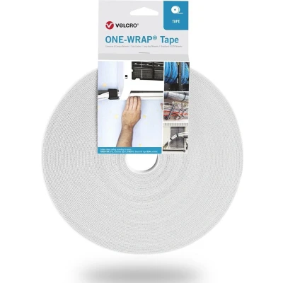Afbeelding van Velcro One Wrap klittenband rol 16mm / wit (25 meter)