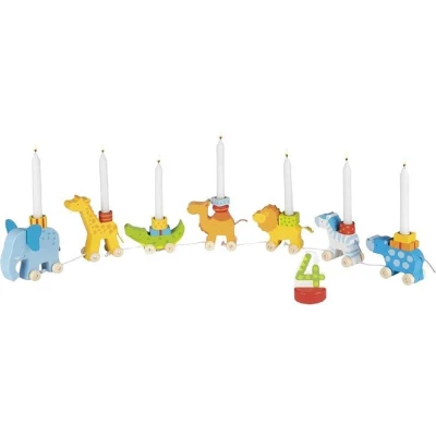 Afbeelding van Goki Kaarsenhouder Circus Karavaan Junior 70 Cm Hout