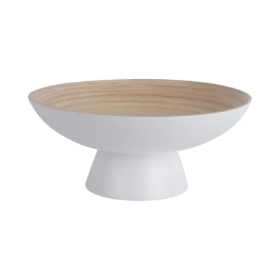Afbeelding van Present Time Schaal Fruit Bowl Puro Wit Ø30cm Modern Kerst Cadeau cadeautjes vrouw man voor haar hem Kerstcadeau Kado