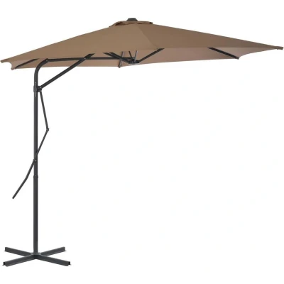 Afbeelding van Parasol met stalen paal 300 cm taupe
