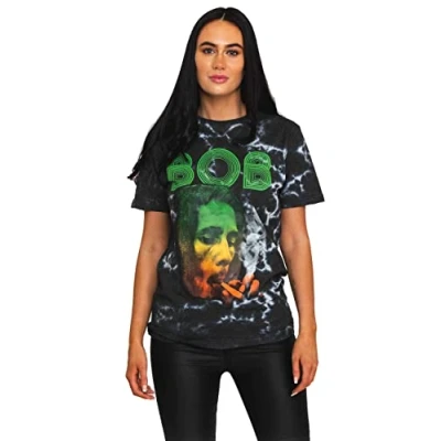 Afbeelding van Bob Marley Smoke Gradient Heren T shirt M Grijs