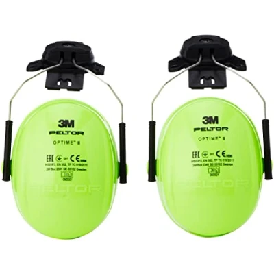 Afbeelding van 3M Peltor H520 Optime II Gehoorkap met helmbevestiging P3E Groen OPT2P3EH
