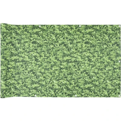 Afbeelding van Tuinscherm plantpatroon 500x120 cm PVC groen