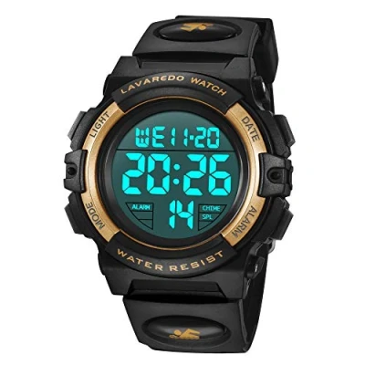 Afbeelding van BEN NEVIS Kinderhorloge, jongens, tieners, digitaal, outdoor, sport, multifunctioneel, waterdicht, ledlicht, alarm, datum, met siliconen band, riem