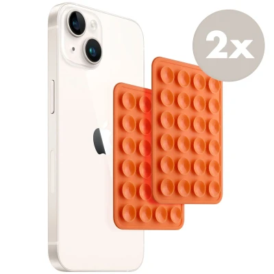Afbeelding van Selencia Zuignap Telefoon 2 Pack Oranje