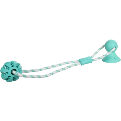 Afbeelding van Flamingo Fixa En Zuignap Speelgoed Honden Hs Rubber Bal Met Groen Diameter 7cm 1st