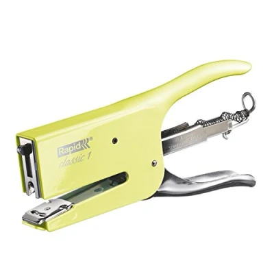 Afbeelding van Rapid Retro K1 niettang, voor nietjes 26/6 en 26/8 mm, capaciteit 50 vellen, metaal, geel (mellow yellow) 5000499