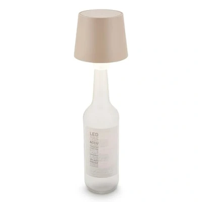 Afbeelding van BRILONER lampe de table sans fil avec tactile, dimmable, lumière blanche chaude, rechargeable bouteille, chevet rechargeable, d&#039;extérieur, 10,5 x 11,5 cm, beige