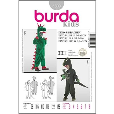 Afbeelding van Burda Naaipatroon 2503 Draak en dinosaurus