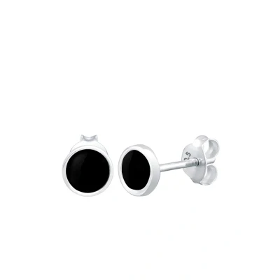 Afbeelding van Elli Basic GEO Oorbellen, Dames, Maat: One Size, Black