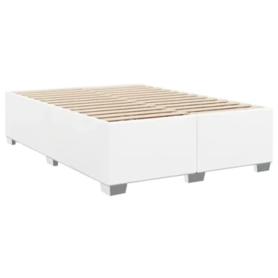 Afbeelding van vidaXL Bedframe kunstleer wit 140x190 cm