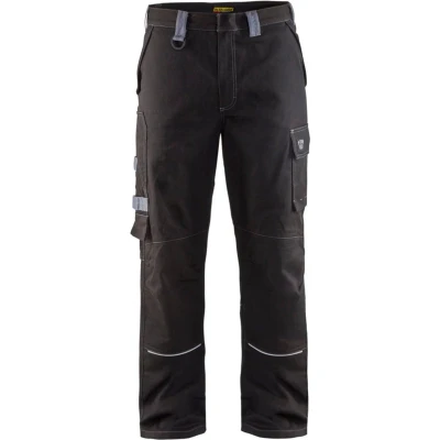 Afbeelding van Blaklader Vlamvertragende werkbroek 1561 1516 Zwart/Grijs C156