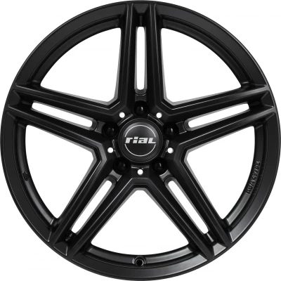 Afbeelding van RIAL 5 gat 19duim 112mm lichtmetalen Velg M10X hyper silber schwarz Horn poliert 85938M14