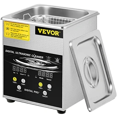 Afbeelding van VEVOR Digitale Ultrasone Reiniger Roestvrij Staal Met Het Geleide Scherm 2L 18*16*22.5cm Voor Laboratoria, Voedsel, Biologie, Medische En LandbouwindustrieëN Of Dagelijkse Schoonmaken Zilver