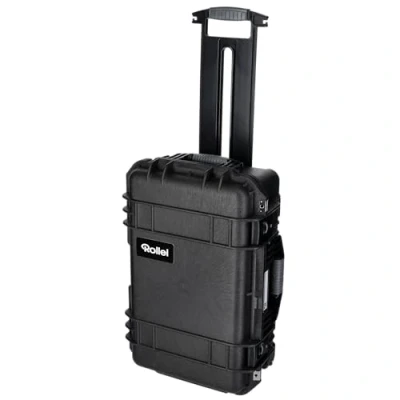 Afbeelding van Rollei Hard Case 5737 Extreem robuuste, onbreekbare en waterdichte trolley met flexibele schuimrubberen uitrusting, comfortabel transport, automatische drukregeling bescherming