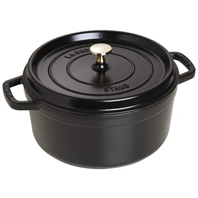 Image de Staub Cocotte Ronde 26 cm Noir