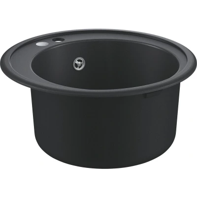 Afbeelding van GROHE K200 Composiet Spoelbak 51cm Inbouw Met overloop Granite Black