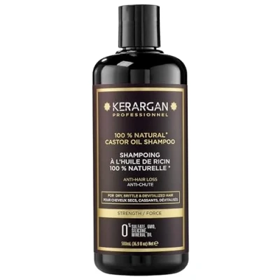 Image de Kerargan Shampoing Disciplinant à l&#039;Huile d&#039;Argan Pour Cheveux Indisciplinés, Secs et Frisés Combat les Frisottis, Démêlant Sans Sulfate, GMO, Silicone, Huile Minérale 500ml