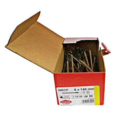Afbeelding van Platkopschroeven, houtbouwschroeven, alle maten, platkop, torx schroeven (50 stuks 6x140mm TX30)