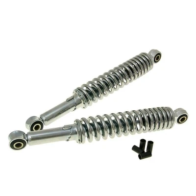 Afbeelding van Universele demperset, verchroomd, 340 mm, mokick, bromfiets