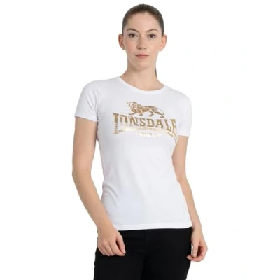 Afbeelding van Lonsdale Bantry Tshirt print, Dames, Maat: Medium, White