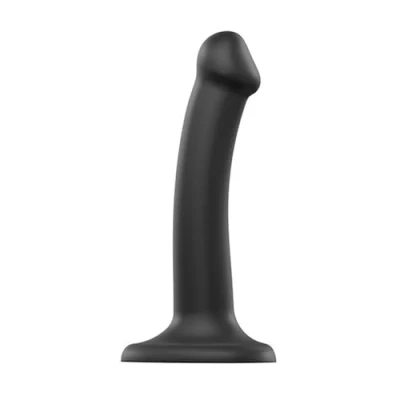 Afbeelding van Strap On Me Semi Realistische Dual Density Buigzame Dildo Zwart M