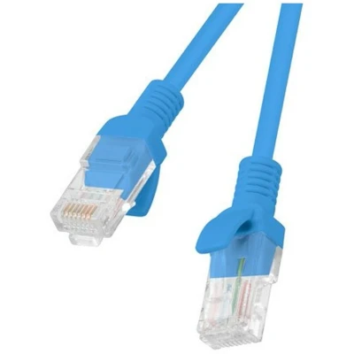 Afbeelding van Lanberg PCU5 20CC 0100 B Patchcord RJ45, cat. 5e, UTP, 1m, niebieski, op. zbiorcze 10 szt (U/UTP, CAT5e, 1 m), Netwerkkabel
