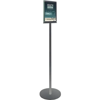 Afbeelding van Deflecto Dubbelzijdige Magnetische Vloerstandaard, Voor Ft A4, Zilver Vloerstandaard