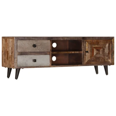 Afbeelding van Tv meubel 118x30x40 cm massief mangohout
