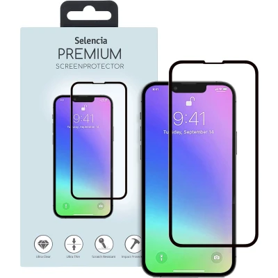Afbeelding van Selencia Screenprotector Geschikt voor iPhone 13 Mini Tempered Glass Gehard Glas Premium