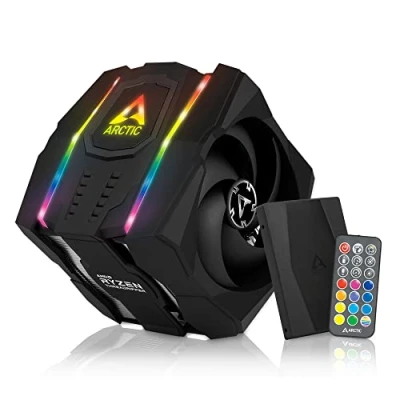 Afbeelding van ARCTIC Freezer 50 TR (inclusief A RGB Controller) Dual Tower CPU koeler voor AMD Ryzen Threadripper SP3, sTR4 met RGB, 120 mm/140 mm PMW P fan, 200 1800 en 1700 rpm, zwart