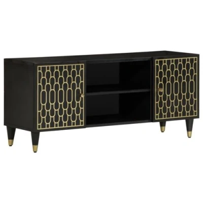 Afbeelding van Tv meubel 105x33x46cm massief mangohout