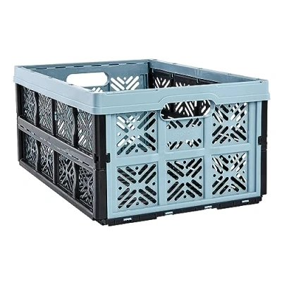Image de keeeper Boîte Pliante Robuste Ida, Plastique Résistante (PP), 48 x 35 23 cm, 32 L, Nordic Blue