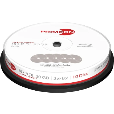 Afbeelding van Primeon 2761311 Blu ray BD R DL disc 50 GB 10 stuk(s) Spindel Antikras coating