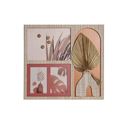 Afbeelding van Fotolijsten DKD Home Decor Natuurlijk Multicolour Hout MDF Boho (43 x 1,2 40 cm)