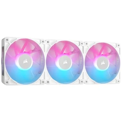 Afbeelding van Corsair iCUE LINK RX120 RGB PC ventilator Wit (b x h d) 120 25 mm Incl. LED verlichting