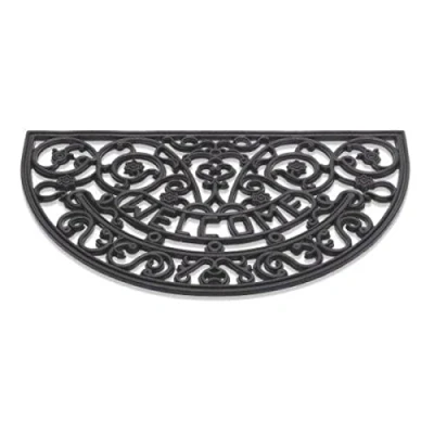 Afbeelding van Hamat Rubbermat Halfrond Deurmat 45x75 cm Zwart