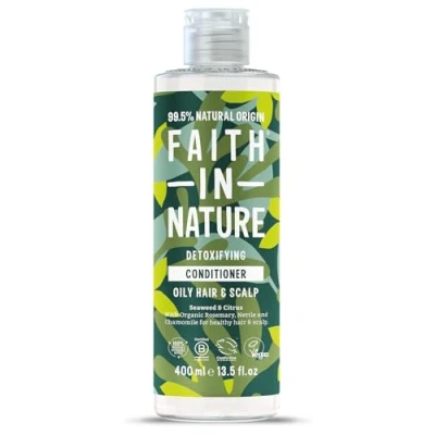 Afbeelding van Faith in Nature Natuurlijke conditioner, algen en citrusvruchten, ontgiftend, veganistisch diervriendelijk, zonder parabenen SLS, alle haartypes, 400 ml