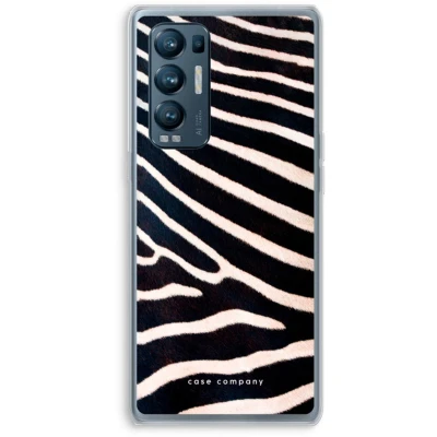 Afbeelding van Case Company® hoesje geschikt voor Oppo Find X3 Neo Zebra Soft Cover Telefoonhoesje Bescherming aan alle Kanten en Schermrand