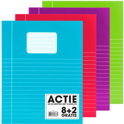 Afbeelding van 10 A5 Schriften gelinieerd 80blz assorti