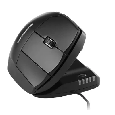 Afbeelding van Contour Design UniMouse wired Muis Kabelgebonden Optisch Zwart 7 Toetsen 800 dpi, 1000 1200 1400 1600 2000 2400 2800 3400