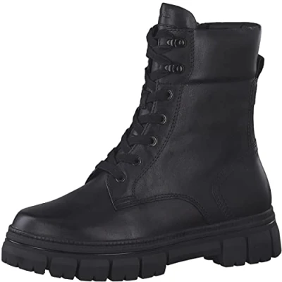 Afbeelding van Tamaris Comfort Dames enkellaarsjes 8 85201 29 22, nappa zwart, 36 EU breed, zwart