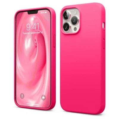 Afbeelding van elago Hoesjes van vloeibare siliconen compatibel met iPhone 13 Pro (6,7 inch) beschermhoes gemaakt premium volledige bescherming, schokbestendig, 3 structuren, zachte microvezel