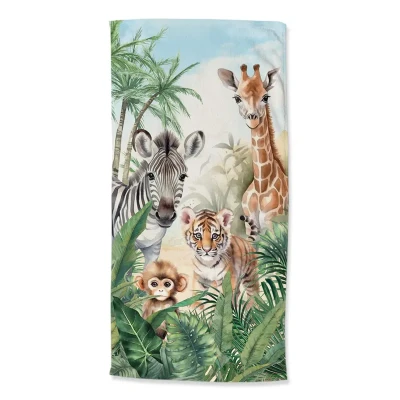 Afbeelding van Strandlaken Thabo 75x150 poly velours kids Good Morning nr.33236 multi Multikleur