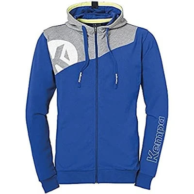 Afbeelding van Kempa Core 2.0 Hood Jacket Dames Royal Blauw Donker Grijs Melange Maat M