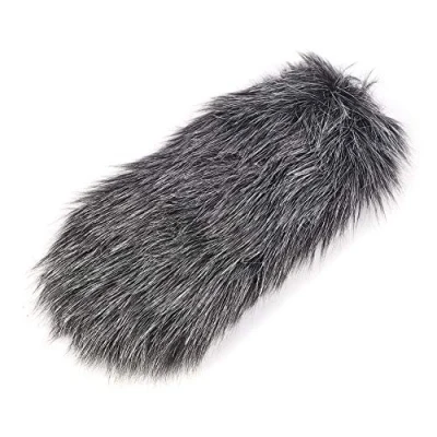 Afbeelding van 143 Windscherm voor microfoon van kunstbont, Rode GO, DeadCat bontmicrofoon met stropdas, rood