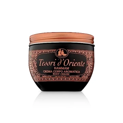 Afbeelding van TESORI D&#039;ORIENTE Hammam lichaamscrème 300 ml aromatische geur met arganolie en oranjebloesem vochtinbrengende crème voor lichaam zintuigen